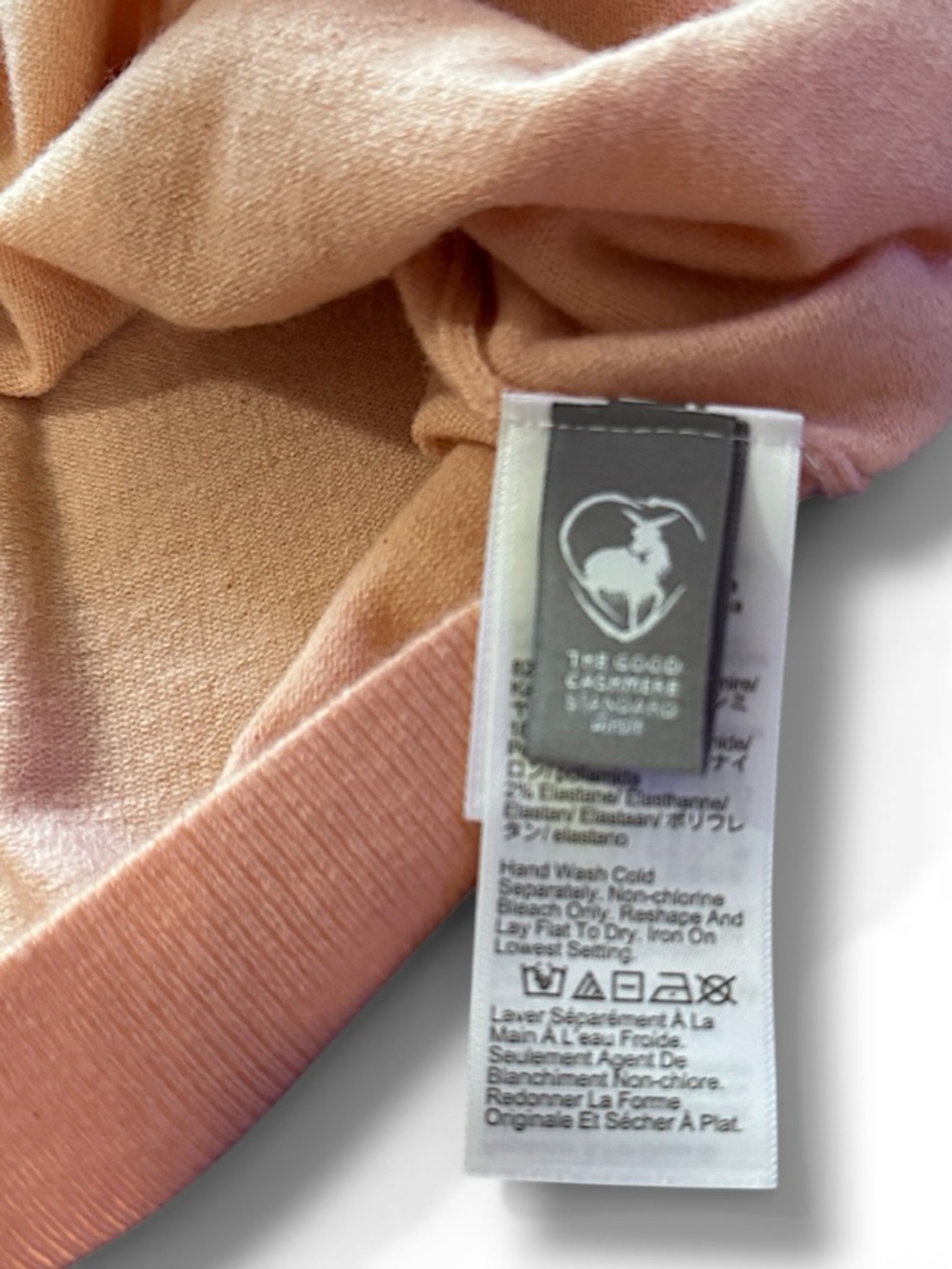 NWT J Crew Featherweight Cashmere-Blend Cropped Sweater Shell - Peach Coral Sz M - Picture 9 of 11